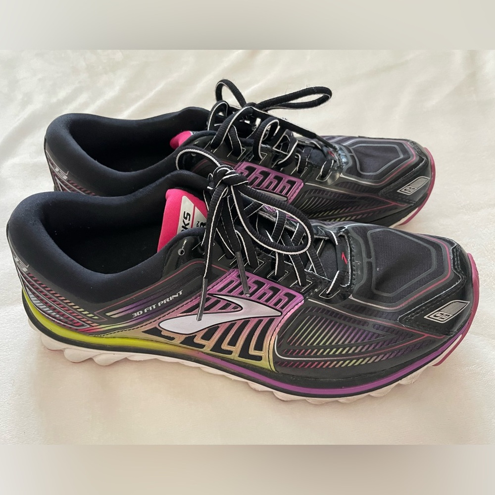 Brooks Glycerin 13 Women's Black Pink Running Athletic Sneaker Shoes
